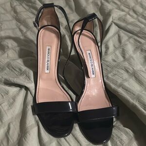 MANOLO BLAHNIK black size 39 1/2 stiletto heels